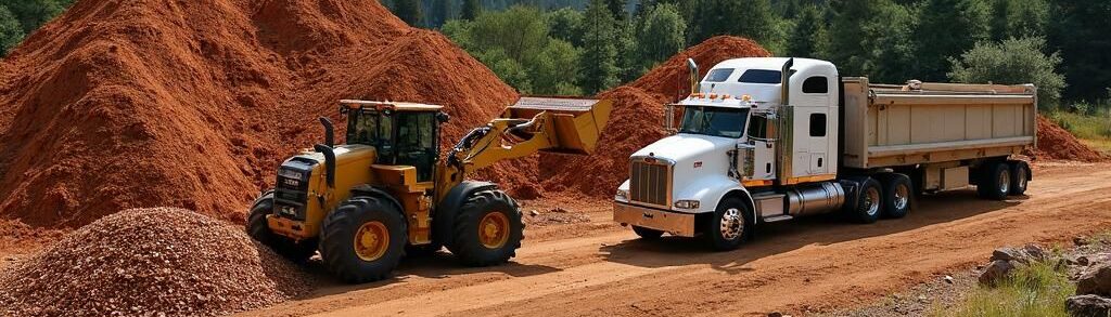 Fir nuggets and pine bark mulch delivery in Denver Colorado by the truckload for contractors and large projects
